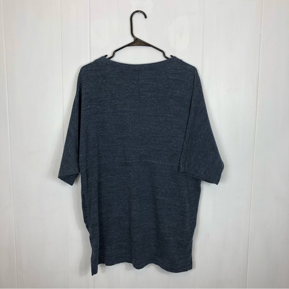 Community Heathered Blue Double Layered Oversized T-Shirt Sz M - Picture 6 of 8